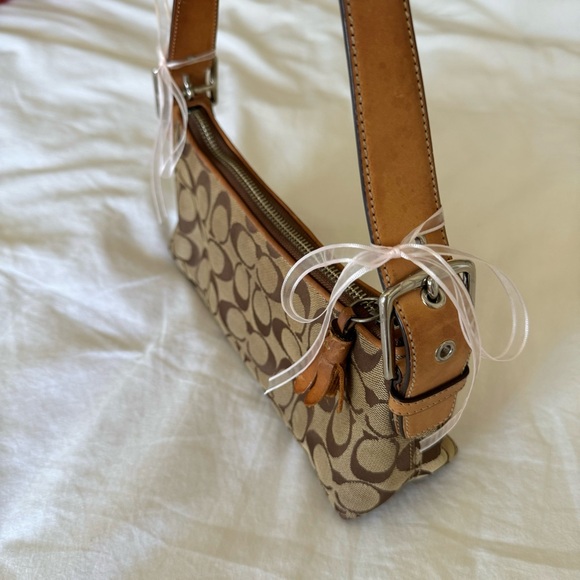 Vintage Y2K Coach Jacquard Demi Baguette Shoulder Bag - Picture 5 of 7